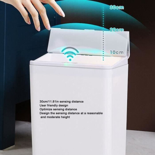 Par-13L Smart Motion Sensor Trash Can, Automatic Trash Bin with USB Charging Function, Garbage Bags for Pharmacy 1