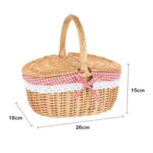 Wicker basket for camping, picnic basket, wicker picnic baskets, linen bag, small liner 2