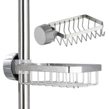 Shower Shelf Shower Soap Dish - Stainless Steel Shower Shelf Holder - No Drilling - Faucet Storage Holder