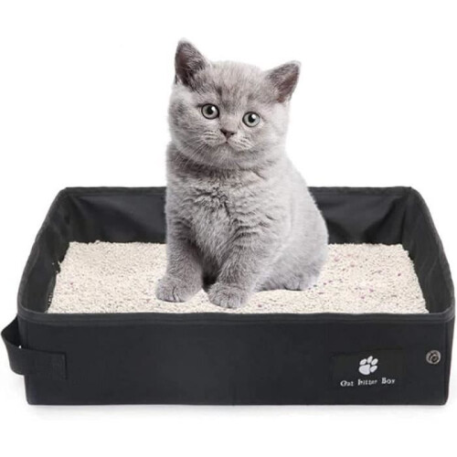 Portable Cat Litter Box – Nameless – Foldable – 600D Oxford Fabric – Waterproof – Non-Slip