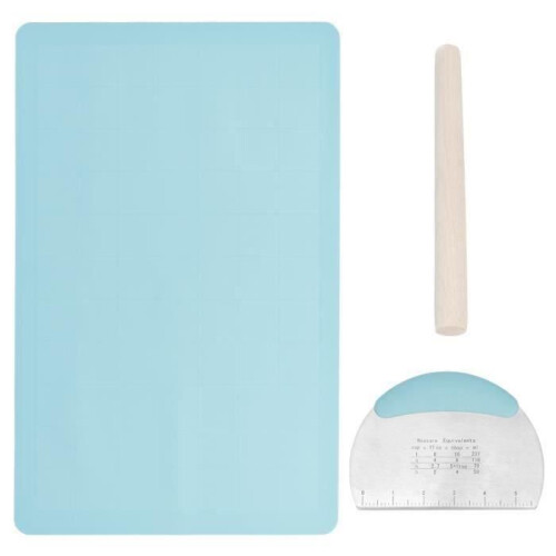 Silicone baking mat for rolling out macaroni dough, Art Cuisine, blue, small 1