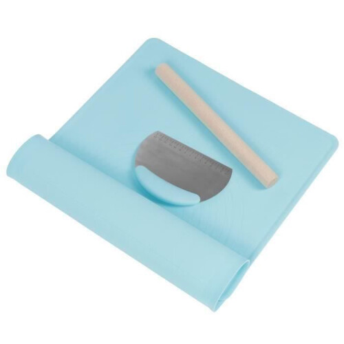 Silicone baking mat for rolling out macaroni dough, Art Cuisine, blue, small 2