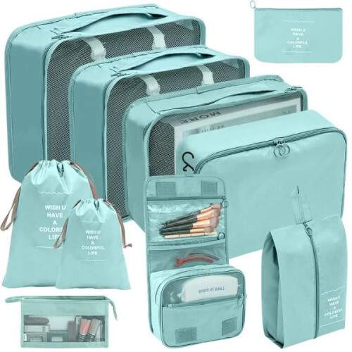 Luggage Organizer - Brand - Model - 10 Pieces - Waterproof - Large Capacity - Unisex