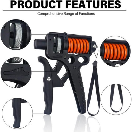 Forearm Trainer - Gripster - Adjustable Resistance - Black - Unisex - Steel and Plastic 1