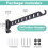 Wall coat rack with swivel arm, 8 sturdy holes, 180 rotatable drying rack, foldable and wall mounted (2-pack, black) 2