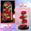 Eternal Rose Under Glass – LECOO – 3 Red Roses – LED Light – Gift Box – Home Decor 4