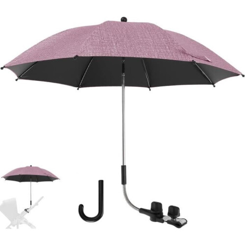 Universal umbrella for prams and buggies, UV protection 50+, diameter 85 cm, with umbrella handle - red