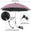 Universal umbrella for prams and buggies, UV protection 50+, diameter 85 cm, with umbrella handle - red 2