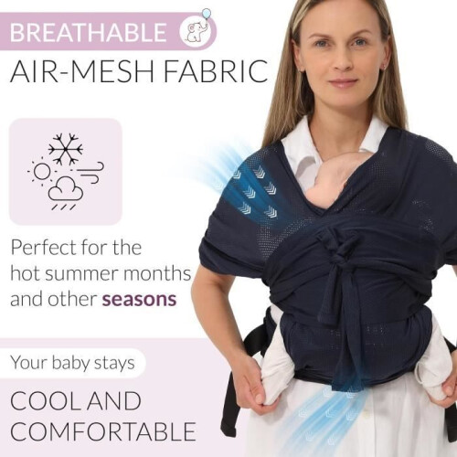 Lightweight kangaroo carrier with chest strap - Blue 2