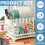 Kitchen dish draining rack with drip tray, 2-tier dish draining rack, self-draining, stainless steel, white 2