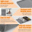 Grill mat compatible with Blackstone, silicone spatula mat, silicone baking mat (29 x 40 cm, gray) 3