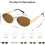 Sunglasses - Trendy - Oval - UV400 - Metal - Brown 4