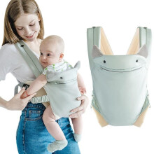 Ergonomic, soft and comfortable baby carrier for newborns, easy to adjust, 3-12 kg, blue
