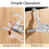 5-pack foldable travel hangers with 5 holes - White - Portable and modern design 3