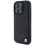 BMW BMW Signature Leather Crossing Lines Pattern Case for iPhone 16 Pro 6.3" Black 2