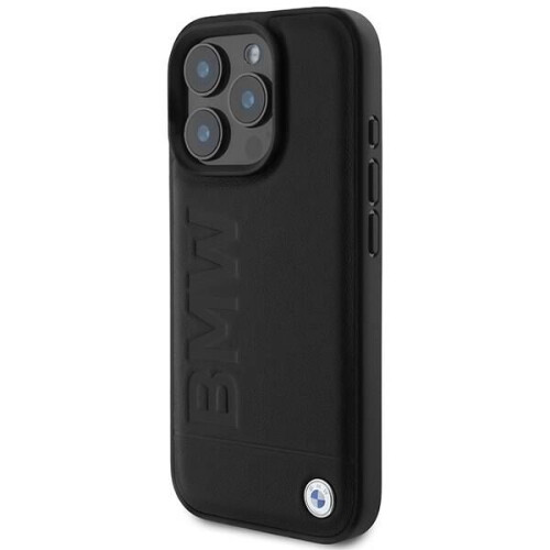 BMW iPhone 16 Pro BMW Læder MagSafe Etui Sort 1