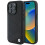 BMW BMW Signature Leather Crossing Lines Pattern Case for iPhone 16 Pro 6.3" Black 1