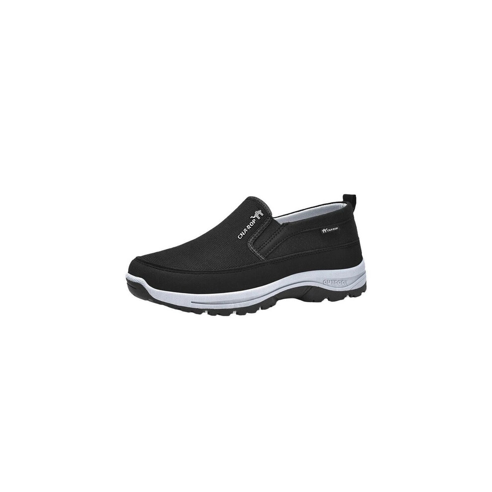 (Black, UK 9 / EUR 44) MENS COMFORTABLE SLIP ON WALK SPORTS CASUAL RUNNING PUMPS TRAINERS SHOES SIZE UK