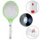 2 in1 Electric Fly Mosquito Swatter Bug Zapper Racket Insects Killer with LED Light US (Green) 6