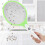 2 in1 Electric Fly Mosquito Swatter Bug Zapper Racket Insects Killer with LED Light US (Green) 4