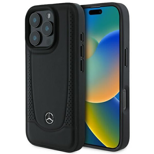 Mercedes-Benz iPhone 16 Pro Max Mercedes Læderetui Sort