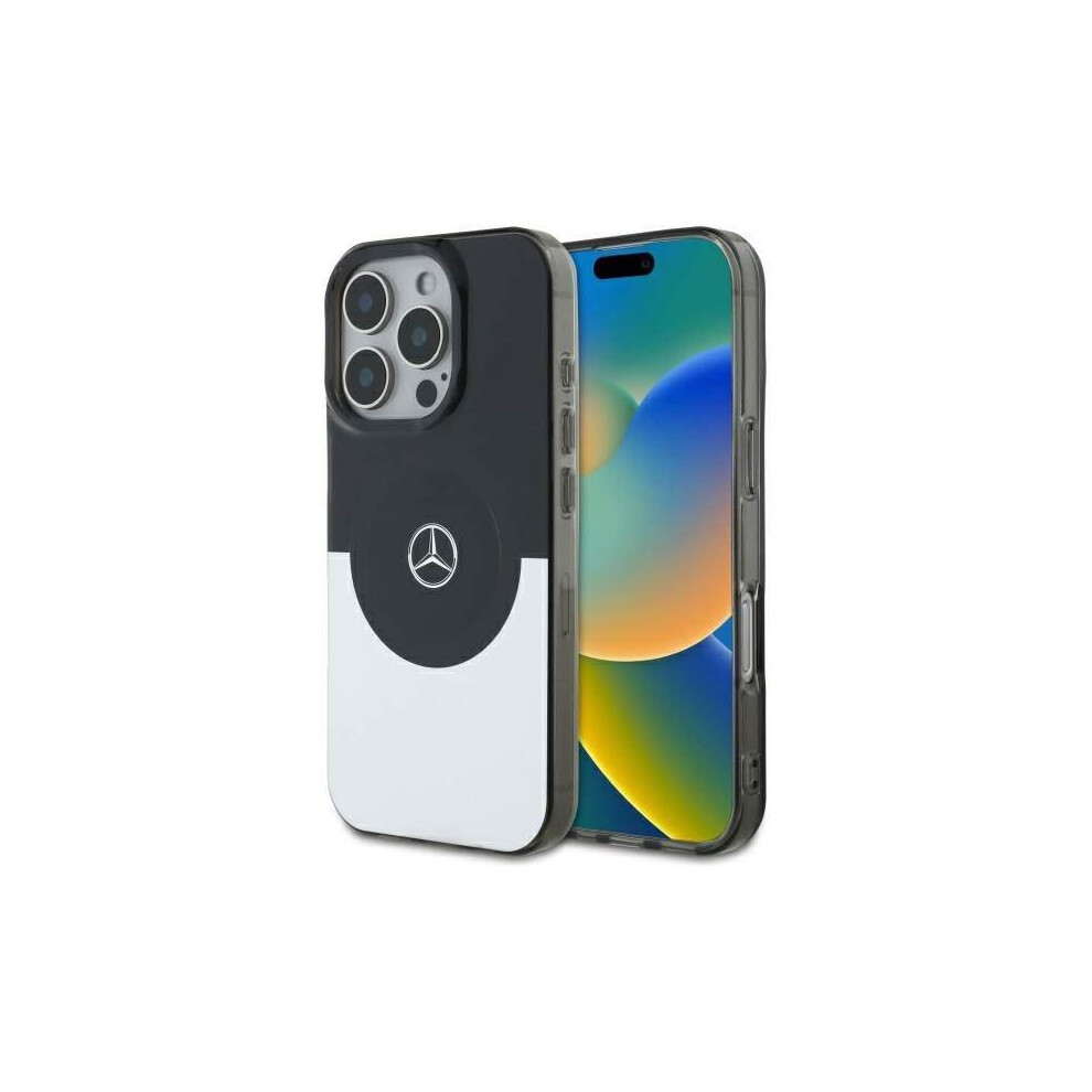 Mercedes-Benz Mercedes Double Layer Case With Magsafe For Iphone 16 Pro 6.3" Black/Silver - Mehmp16l23hbigk