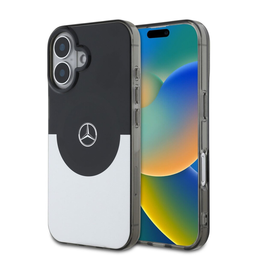 Mercedes-Benz Mercedes Double Layer Case With Magsafe For Iphone 16 6.1" Black/Silver - Mehmp16s23hbigk