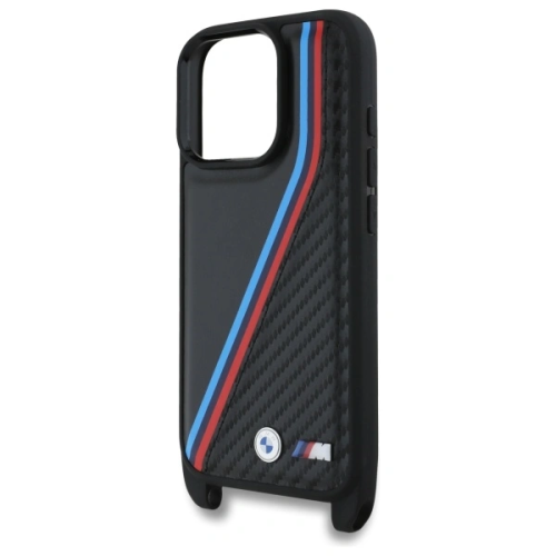 BMW Etui til iPhone 16 Pro Max BMW Carbon Tricolor Lines & Strap 2