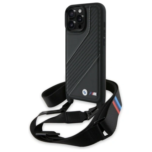 BMW BMW Hardcase Carbon Stripe & Strap-cover til iPhone 16 Pro Max