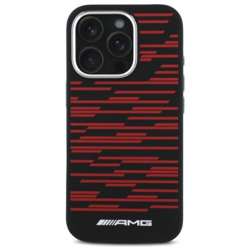 Mercedes-Benz iPhone 16 Pro Max Sort Hårdt MagSafe Silikone Etui 2