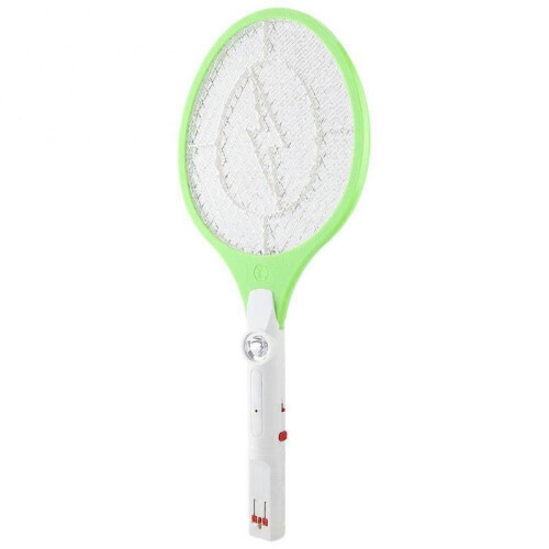 2 in1 Electric Fly Mosquito Swatter Bug Zapper Racket Insects Killer with LED Light US (Green) 1