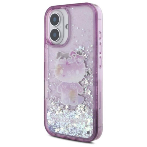 Hello Kitty iPhone 16 cover Hello Kitty flydende glimmer lilla 1