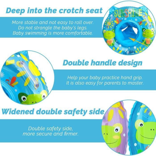 Inflatable baby swimming ring for 6-36 months with seat 2