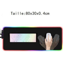 XXL illuminated gaming mouse pad, RGB LED backlighting, 80 x 30 x 0.4 cm