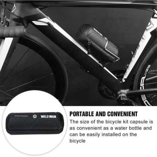 Bicycle repair tool bag - Bicycle tool bottle - Black - EVA - Bicycle carrier 1