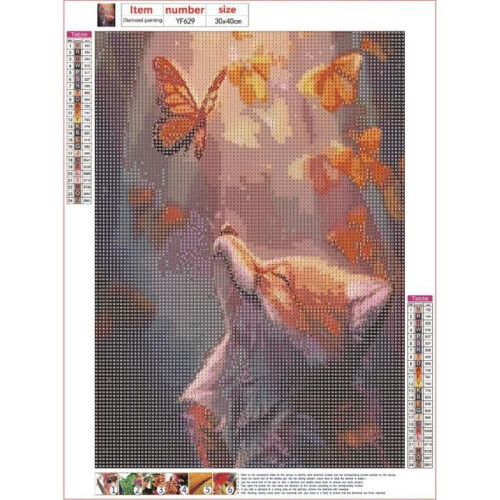 Diamond Painting Kit - Animals - Foxes - 30x40cm - Complete - Wall Decoration 2