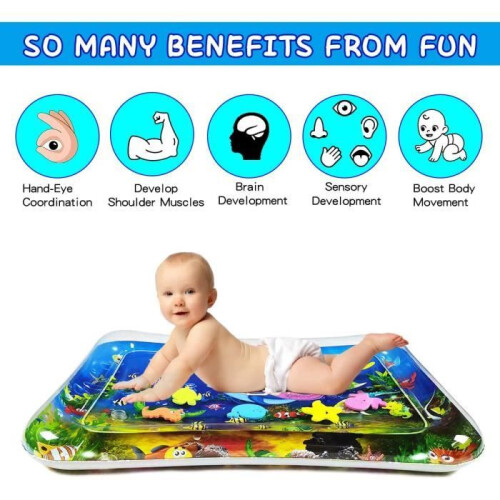 Inflatable Baby Water Mat – Waterproof PVC – Fun Activity Center – Mermaid 1