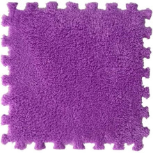 Foam rubber play mat - Soft, rough floor mat - Puzzle for baby and children's room - Purple