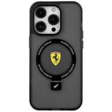 Ferrari Hardcase for iphone 15 6.1" with MagSafe & Ring Stand Black - FEHMP15SUSCAK