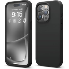 BMW Signature Liquid Silicone Case for iphone 15 Pro 6.1" Black - BMHMP15LSILBK2