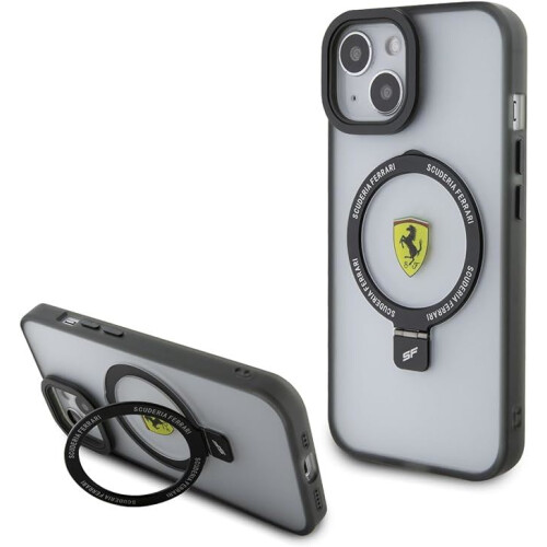 Ferrari Ferrari Hardcase for iphone 15 with MagSafe & Ring Stand Transparent