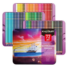 Colored Pencils – Untitled – Pack of 72 – Rich Pigments – Soft Lead – Limewood