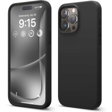 BMW Signature Liquid Silicone Case for iphone 15 Pro Max 6.7" Black - BMHMP15XSILBK2