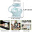 Popcorn maker - LECOO - glass model - 2.5 liters - silicone lid - BPA-free 2