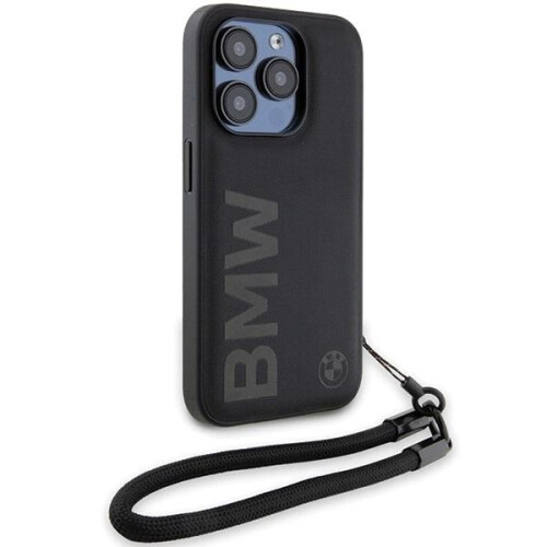 BMW iPhone 15 Pro Max BMW Hardcover Læderetui Sort 2