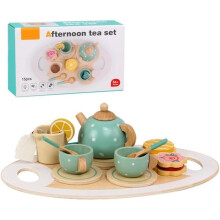 MEGAWISE Wooden Tea Set – Role Play – 10 Pieces – For Children Aged 3-5 – Educational