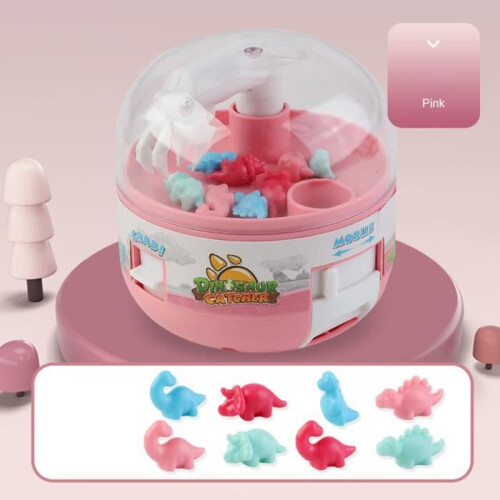 WIRLSWEAL Mini Dinosaur Claw Machine, Interactive Toy for Kids, Unisex, Pink 1