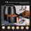 XXL Airfryer 5.5 L - 1300 W | Airfryer with 8 programs and timer, black 3