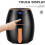 XXL Airfryer 5.5 L - 1300 W | Airfryer with 8 programs and timer, black 2