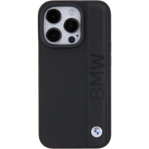BMW iPhone 15 Pro BMW Læderetui med Tekstur i Sort 2